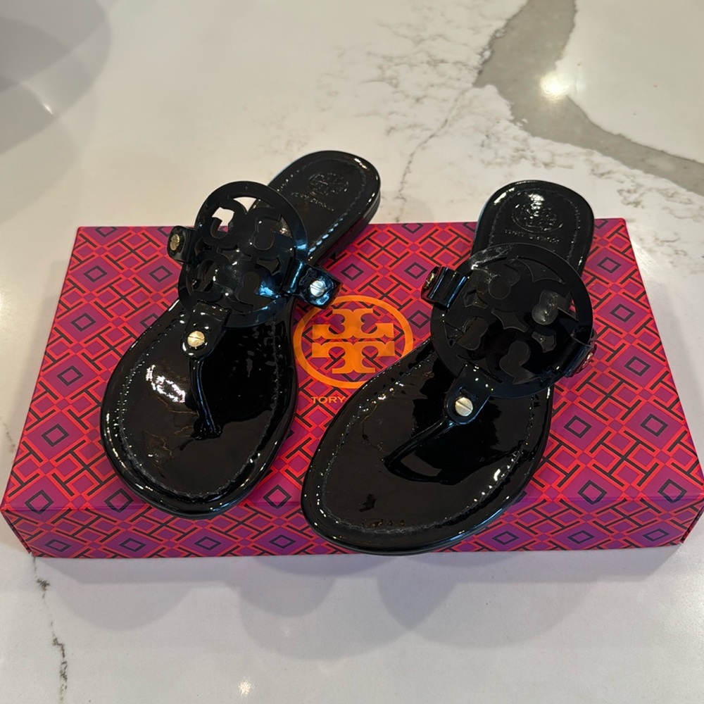 Tory Burch - Black Patent Sandals